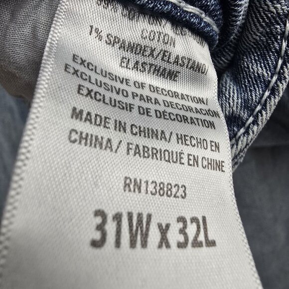 Shyanne Women’s Light Blue Bootcut Jeans Mid-Rise Distressed Hem Size 31 Short - Picture 9 of 10